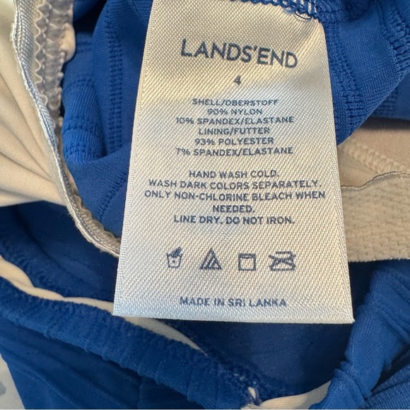 Lands End Royal Blue Two Piece Swimsuit - Picture 12 of 13